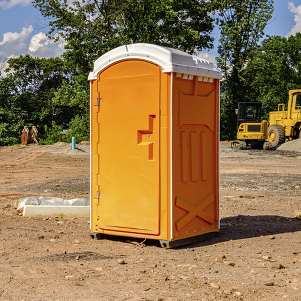 how often are the porta potties cleaned and serviced during a rental period in Cowley WY